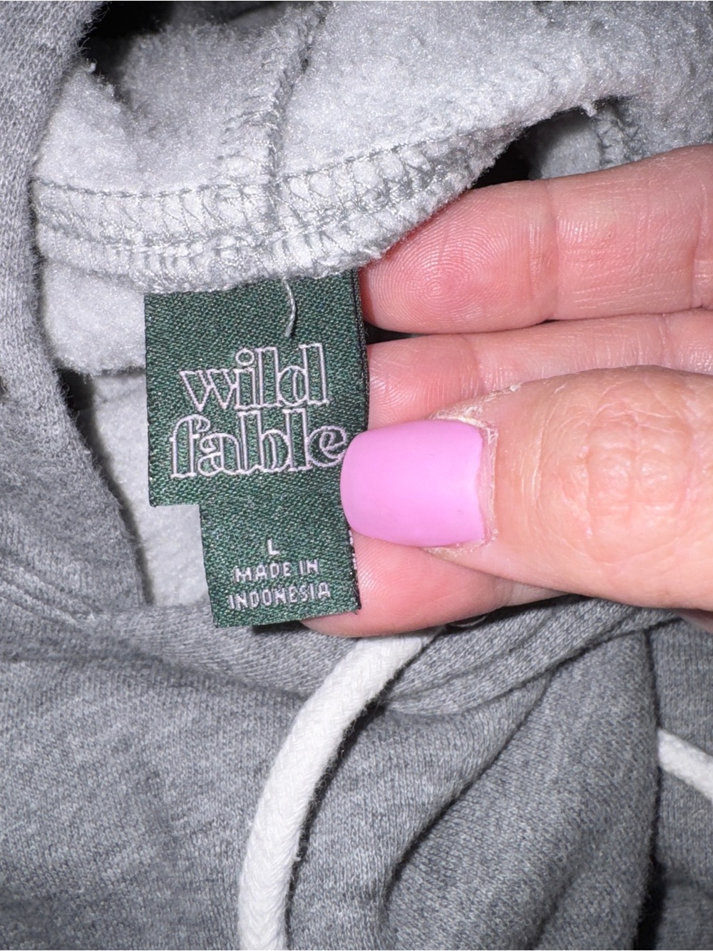 Wild Fable Cropped Gray Hooded Women's Sweatshirt - Picture 3 of 3